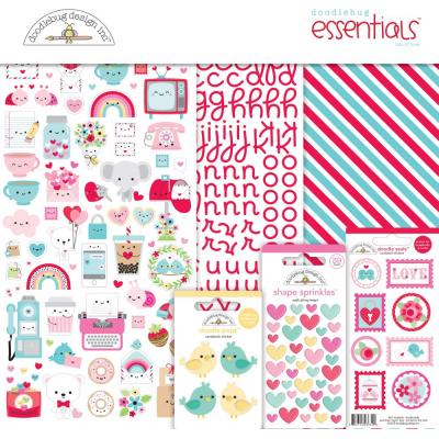 Doodlebugs Lots Of Love Designpapier - Essentials Kit